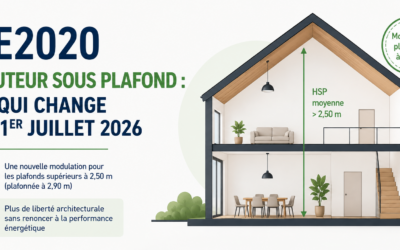 Hauteur sous plafond et RE2020 : la nouvelle modulation entrée en vigueur le 1er juillet 2026 change la donne